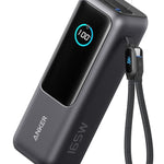 Anker Power Bank para Laptop de 25,000 mAh con 3 Puertos USB-C de 100W, Cables Integrados y Retráctiles, Carga Múltiple para iPhone 16/15, MacBook, Samsung y más