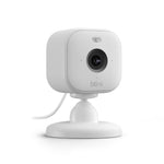 Blink Mini 2 (modelo más reciente), Cámara de seguridad inteligente para el hogar con enchufe, con detección de movimiento, visión nocturna HD a color, luz integrada y compatible con Alexa. (Blanca)
