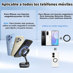 Gahenwo Soporte Magnético para Teléfono Celular, Mini Soporte de Coche con Vacío Adsorción Y Anillo Magnético para Todos iPhone y Android, para Ventana/Pantalla/Cinta de Correr/Espejo/Superficie Lisa