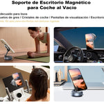 Gahenwo Soporte Magnético para Teléfono Celular, Mini Soporte de Coche con Vacío Adsorción Y Anillo Magnético para Todos iPhone y Android, para Ventana/Pantalla/Cinta de Correr/Espejo/Superficie Lisa