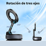 Gahenwo Soporte Magnético para Teléfono Celular, Mini Soporte de Coche con Vacío Adsorción Y Anillo Magnético para Todos iPhone y Android, para Ventana/Pantalla/Cinta de Correr/Espejo/Superficie Lisa