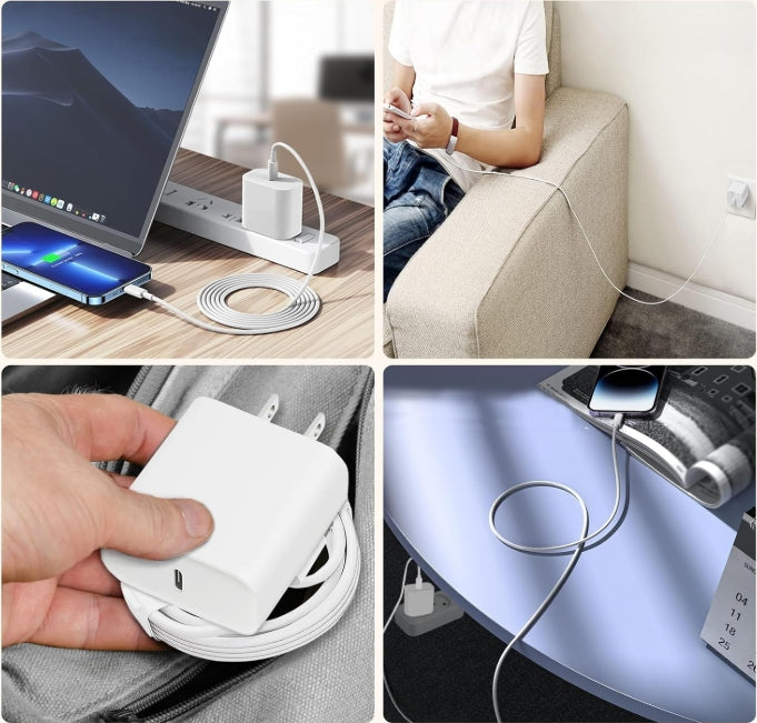 JUGLUTE 25W Cargador iPhone Original, Cargador Tipo C con 1.5M Cable USB C Carga Rapida para iPhone 14/14Pro MAX/12/12 Pro/13/13Pro/11/11Pro/ X/XS/XR