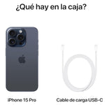 Apple iPhone 15 Pro (128 GB) - Titanio Azul (Reacondicionado)