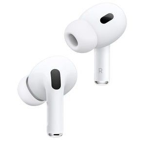 Audífonos inalámbricos AirPods Pro 2 de Apple, audífonos Bluetooth, Cancelación Activa de Ruido, Modo Ambiente, Audio Espacial Personalizado, Sonido de Alta fidelidad, Chip H2, Carga USB-C - Blanco