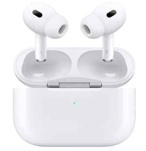 Audífonos inalámbricos AirPods Pro 2 de Apple, audífonos Bluetooth, Cancelación Activa de Ruido, Modo Ambiente, Audio Espacial Personalizado, Sonido de Alta fidelidad, Chip H2, Carga USB-C - Blanco