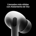 Audífonos inalámbricos AirPods Pro 2 de Apple, audífonos Bluetooth, Cancelación Activa de Ruido, Modo Ambiente, Audio Espacial Personalizado, Sonido de Alta fidelidad, Chip H2, Carga USB-C - Blanco