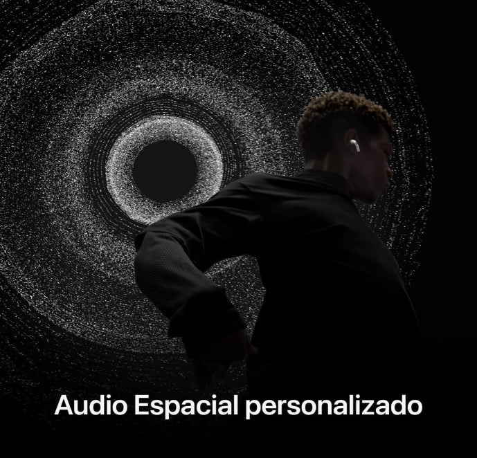 Audífonos inalámbricos AirPods Pro 2 de Apple, audífonos Bluetooth, Cancelación Activa de Ruido, Modo Ambiente, Audio Espacial Personalizado, Sonido de Alta fidelidad, Chip H2, Carga USB-C - Blanco